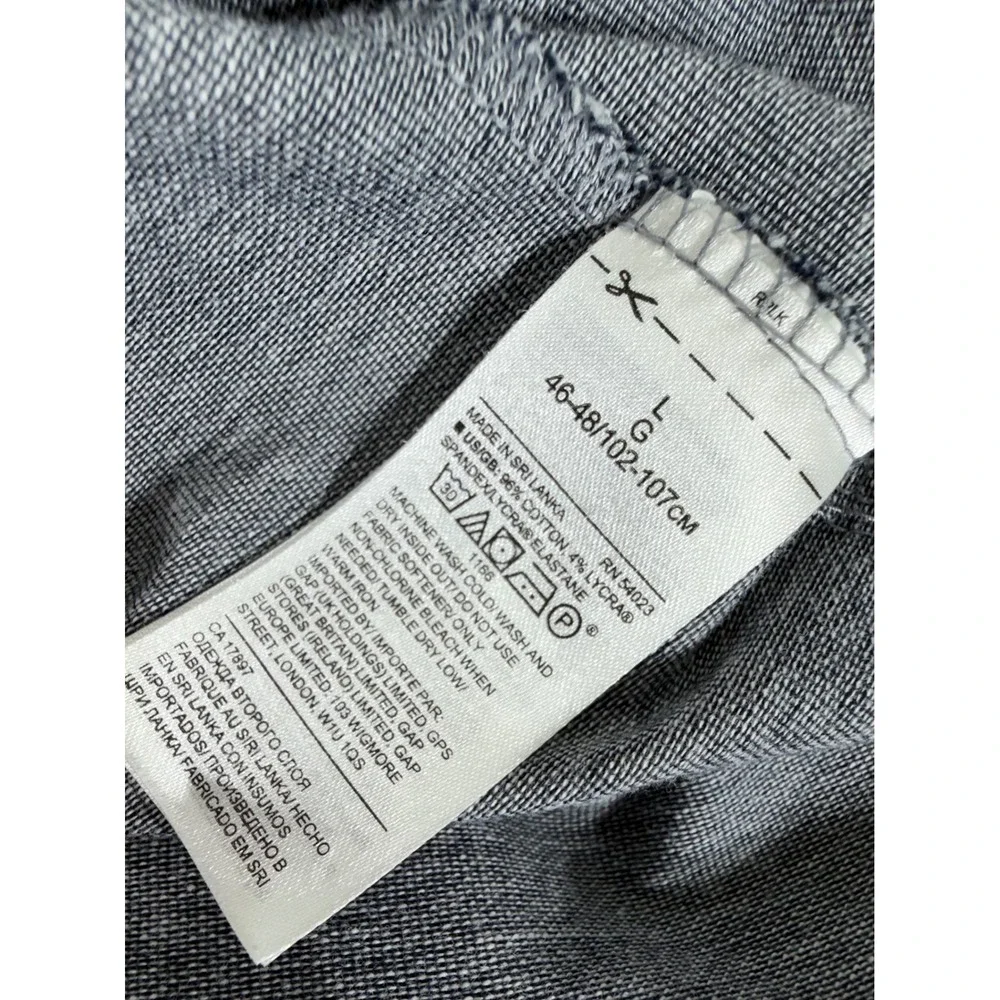 Banana Republic Performance Pique 3 Button Polo Large Gray Chest Pocket Preppy